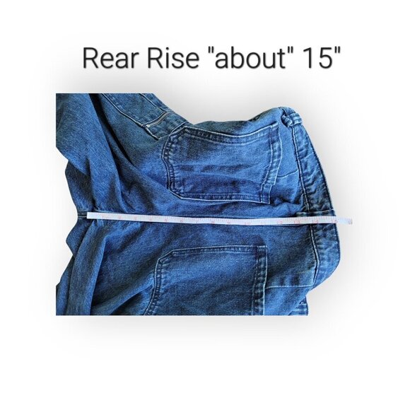 WeWoreWhat Indigo Utility Carpenter Jeans Wide Leg Denim Pants Size 6 - Picture 11 of 15